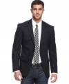 From office to evening, complete your dress look with this sophisticated sport coat from DKNY.