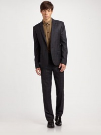 A new standard in dressing is cut with slim, modern lines in premier wool. Pair it with the Donnie Suiting Pants, chinos or even jeans. Two-button closureChest welt, waist flap pocketsRear double flapsFully linedWoolDry cleanImported A new standard in dressing is cut with slim, modern lines in premier wool. Pair it with the Donnie Suiting Pants, chinos or even jeans. Two-button closureChest welt, waist flap pocketsRear double flapsFully linedWoolDry cleanImported