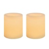 Inglow CG10286CR2 1.75-Inch Tall Flameless Wax Covered Votive Candle with Embedded LED, Cream, 2-Pack