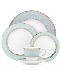 Put down roots. Lenox offers a timeless combination of polished platinum and intricate blooms in the Westmore place setting. A serene palette of pure white and pale blue adds to its distinctive elegance. Put down roots. Lenox offers a timeless combination of polished platinum and intricate blooms in the Westmore place setting. A serene palette of pure white and pale blue adds to its distinctive elegance.