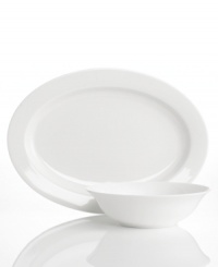 The timeless silhouettes and luxurious glaze of Gorham serveware prove white is the easiest way to achieve understated elegance at your table. Durable bone china is ultra-versatile and made to complement any color and pattern. The timeless silhouettes and luxurious glaze of Gorham serveware prove white is the easiest way to achieve understated elegance at your table. Durable bone china is ultra-versatile and made to complement any color and pattern.