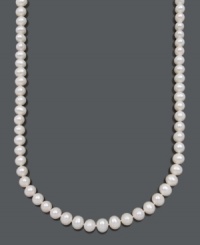 The ultimate accessory for the sophisticated woman. Belle de Mer's cultured freshwater pearl strand (9-10 mm) exudes elegance. 14k gold clasp. Approximate length: 20 inches. The ultimate accessory for the sophisticated woman. Belle de Mer's cultured freshwater pearl strand (9-10 mm) exudes elegance. 14k gold clasp. Approximate length: 20 inches.