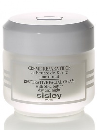 For everyone in the family, all year long. Botanical extracts of shea butter and carrot, along with natural vitamins, oligo elements and minerals, help soften and soothe facial skin, making it ideal for use after exposure to sun, wind or other weather extremes. Silky, emollient formula is quickly absorbed to help fight dehydration, comforting and moisturizing skin, improving its tone and resiliency. For all skin types. 1.6 oz. Imported from France. 