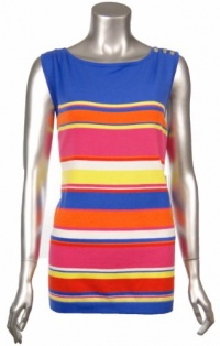 Lauren Ralph Lauren Womens Stripe Tank Plus Multi-color (3X) Lauren Ralph Lauren Womens Stripe Tank Plus Multi-color (3X)
