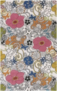 Area Rug 5x8 Rectangle Contemporary White Color - Surya Goa Rug from RugPal Area Rug 5x8 Rectangle Contemporary White Color - Surya Goa Rug from RugPal