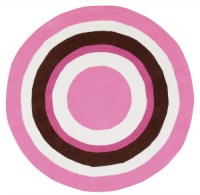 Area Rug 8x8 Round Kids Pink-White Color - Surya Playground Rug from RugPal Area Rug 8x8 Round Kids Pink-White Color - Surya Playground Rug from RugPal