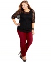Team the season's latest tops with Hot Kiss' plus size corduroy skinnies!