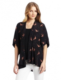 French Connection Women's Fast Sallow Swoop Kimono Top, Black, Small/Medium French Connection Women's Fast Sallow Swoop Kimono Top, Black, Small/Medium