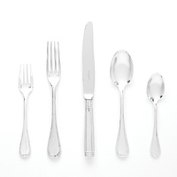 The thin filet and hefty curve of Cristofle's Spatours flatware collection are inspired by 18th and 19th century design. The thin filet and hefty curve of Cristofle's Spatours flatware collection are inspired by 18th and 19th century design.