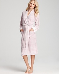 Take mornings at home by storm in this cozy, fleece-lined robe from N. Natori. Take mornings at home by storm in this cozy, fleece-lined robe from N. Natori.