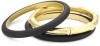 T Tahari Bamboo Set of 3 Gold and Black Bangle Bracelets