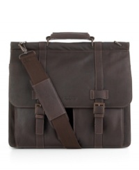 Walk off into the sunset with this handsomely rugged messenger, equipped with a padded computer pocket in the front compartment to keep you connected wherever your destination. The roomy rear compartment features an easy-access magnetic snap closure. Limited lifetime warranty. Walk off into the sunset with this handsomely rugged messenger, equipped with a padded computer pocket in the front compartment to keep you connected wherever your destination. The roomy rear compartment features an easy-access magnetic snap closure. Limited lifetime warranty.