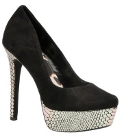 Jessica Simpson Women's Waleo3 Pump - Black-Suede Jessica Simpson Women's Waleo3 Pump - Black-Suede