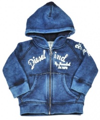 Diesel Baby-Boys Infant Salfyb Zip Denim Hoodie, Indigo, 6 Months Diesel Baby-Boys Infant Salfyb Zip Denim Hoodie, Indigo, 6 Months