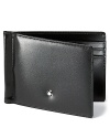 Crafted from black southern German full-grain cowhide finished with Montblanc's unique shine, this sleek leather wallet has 6 credit card slots and a money clip.