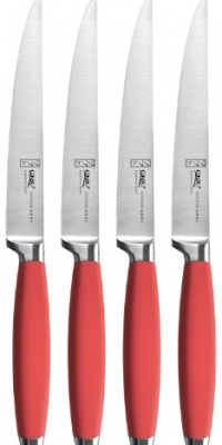 Ginsu Sofuto Series Japanese 420J2 Stainless Steel 4-Piece Coral Style Steak Knife Set 5828 Ginsu Sofuto Series Japanese 420J2 Stainless Steel 4-Piece Coral Style Steak Knife Set 5828