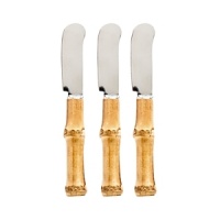 For thousands of years, the Bamboo motif has brought a natural mystique to interiors and textiles. This Juliska cocktail spreader set infuses your hors d'oeuvres and party platters with timeless panache. For thousands of years, the Bamboo motif has brought a natural mystique to interiors and textiles. This Juliska cocktail spreader set infuses your hors d'oeuvres and party platters with timeless panache.
