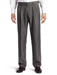 Haggar Mens Cool 18 Gabardine Pleat Front Pant