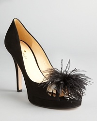 Fine feathered friends, kate spade new york knows how to add pluck to peep toe pumps. Fine feathered friends, kate spade new york knows how to add pluck to peep toe pumps.