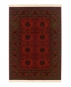 Give an air of prosperity to any room with the ornate Kashimar Nomad Red rug. Woven of pure New Zealand semi-worsted wool to create a dense, lustrous feel while Couristan's locked-in-weave power-loom construction secures each individual strand of yarn into an upright position for a brilliant finish.