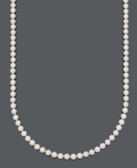 Go to lustrous lengths. This classic Belle de Mer style highlights grade A, cultured freshwater pearls (6-7 mm) with a 14k gold clasp. Approximate length: 20 inches. Go to lustrous lengths. This classic Belle de Mer style highlights grade A, cultured freshwater pearls (6-7 mm) with a 14k gold clasp. Approximate length: 20 inches.