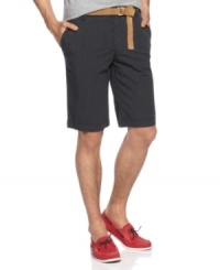 Stock up on preppy style this summer with these striped shorts from Kenneth Cole Reaction. Stock up on preppy style this summer with these striped shorts from Kenneth Cole Reaction.