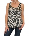 Women's Bailey 44 Cross Back Tank Top in Zebra Size M