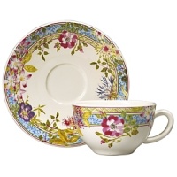 Millefleurs was inspired by flowers in a European garden as well as antique tableware. Its delicate renderings of pansies, roses, and thistles are blended with a vintage border in a contemporary color palette. Sophisticated, yet fresh and youthful. Dishwasher and microwave safe (for reheating only). Millefleurs was inspired by flowers in a European garden as well as antique tableware. Its delicate renderings of pansies, roses, and thistles are blended with a vintage border in a contemporary color palette. Sophisticated, yet fresh and youthful. Dishwasher and microwave safe (for reheating only).