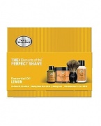 The 4 Elements of The Perfect Shave® combine The Art of Shaving's aromatherapy based products, handcrafted accessories and expert shaving technique to guarantee optimal shaving results while relieving and preventing ingrown hairs, razor burn, tough beard and sensitive skin. The Full Size Kit offers Pre-Shave Oil (2 fl. oz), Shaving Cream (3 oz), After Shave Balm (4 fl. oz), and a Pure Badger Shaving Brush. Lemon Essential Oil - Normal to Oily Skin