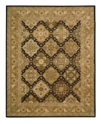 Introduce a combination of elegant Persian and European designs to your traditional home décor with this remarkable Nourison area rug. Hand-tufted with exceptional technique, this natural wool area rug features strands of genuine silk for exquisite detail that redefines luxury. Introduce a combination of elegant Persian and European designs to your traditional home décor with this remarkable Nourison area rug. Hand-tufted with exceptional technique, this natural wool area rug features strands of genuine silk for exquisite detail that redefines luxury.