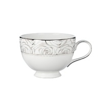 The couture designer Monique Lhuillier celebrates her first creative collaboration with Waterford Crystal with the Sunday Rose Collection. Inspired by her iconic Sunday Rose wedding gown, this formal tea cup is a sophisticated symphony of fine bone china and precious platinum details. The couture designer Monique Lhuillier celebrates her first creative collaboration with Waterford Crystal with the Sunday Rose Collection. Inspired by her iconic Sunday Rose wedding gown, this formal tea cup is a sophisticated symphony of fine bone china and precious platinum details.