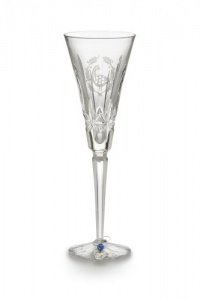 Waterford Crystal 6th Edition 12 Days of Christmas Champagne Flute, Six Geese-a-Laying