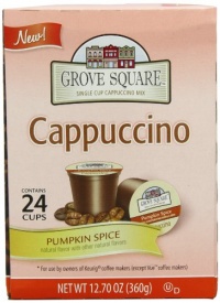 Grove Square Cappuccino, Pumpkin Spice, 24-Count Single Serve Cup for Keurig K-Cup Brewers Grove Square Cappuccino, Pumpkin Spice, 24-Count Single Serve Cup for Keurig K-Cup Brewers