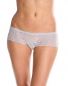 HoneyDew Round Trip Lace and Rayon Boyshort - London Grey - Large