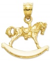 The perfect gift for the mama-to-be. This sweet and petite charm features a 3D rocking horse in 14k gold. Chain not included. Approximate length: 4/5 inch. Approximate width: 7/10 inch.
