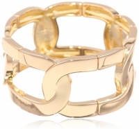 Kenneth Cole New York Modern Monaco Gold Oval Link Stretch Bracelet, 7.5 Kenneth Cole New York Modern Monaco Gold Oval Link Stretch Bracelet, 7.5