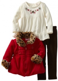 Nannette Baby-girls Infant 3 Piece Animal Print Jacket Set, Red, 24 Months Nannette Baby-girls Infant 3 Piece Animal Print Jacket Set, Red, 24 Months