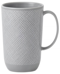 Effortlessly chic, the Simplicity mug by Vera Wang Wedgwood features a minimalist shape in casual porcelain lined with neutral cream and gray. Effortlessly chic, the Simplicity mug by Vera Wang Wedgwood features a minimalist shape in casual porcelain lined with neutral cream and gray.