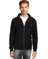 Great as a layer or a light jacket, this Kenneth Cole New York zip up is sherpa lined for extra warmth and comfort.