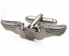 Cufflinks Inc. Men's Aviator's Wings Cufflink, Silver , One Size