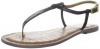 Sam Edelman Women's Gigi Thong Sandal,Black Snake,8 M US