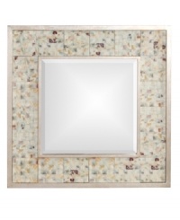 The multi-colored mosaic frame of the Bonnie mirror, edged in metal, is quietly elegant, and the range of neutral tones can highlight other colors found in your home. Designed to be truly versatile, it makes a tasteful accent wherever it hangs. The multi-colored mosaic frame of the Bonnie mirror, edged in metal, is quietly elegant, and the range of neutral tones can highlight other colors found in your home. Designed to be truly versatile, it makes a tasteful accent wherever it hangs.