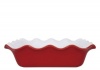 Emile Henry 9 by 9-Inch Ruffled Square Baker, Cerise