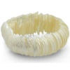 White Vibrant Shiny Sea Shell Bracelet, 7 Inches