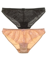 A smooth microfiber bikini with pretty lace detail on front and along sides of waist. Style #978143 A smooth microfiber bikini with pretty lace detail on front and along sides of waist. Style #978143