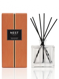 Orange blossom, orchid, tiare flower and freesia are combined with tangerine, lemon and musk. NEST Fragrances Reed Diffusers are carefully crafted with the highest quality fragrance oils and are designed to continuously fill your home with a lush, memorable fragrance. The alcohol-free formula releases fragrance slowly and evenly into the air for approximately 90 days. To intensify the fragrance, occasionally flip the reeds over. 5.9 oz. Orange blossom, orchid, tiare flower and freesia are combined with tangerine, lemon and musk. NEST Fragrances Reed Diffusers are carefully crafted with the highest quality fragrance oils and are designed to continuously fill your home with a lush, memorable fragrance. The alcohol-free formula releases fragrance slowly and evenly into the air for approximately 90 days. To intensify the fragrance, occasionally flip the reeds over. 5.9 oz.