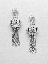 EXCLUSIVELY AT SAKS. A vintage-inspired style featuring hand-set, brilliant pavé crystals in a tassel drop design. CrystalsRhodium-plated brassDrop, about 1.75Post backImported EXCLUSIVELY AT SAKS. A vintage-inspired style featuring hand-set, brilliant pavé crystals in a tassel drop design. CrystalsRhodium-plated brassDrop, about 1.75Post backImported
