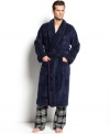 Wrap yourself dry in this luxurious ultra plush soft robe by Polo Ralph Lauren with roomy patch pockets.