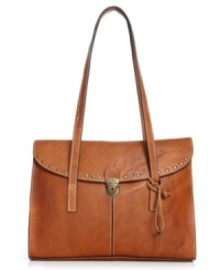 Easygoing with a vintage vibe, this classic carryall rom Patricia Nash is all about the details. Rich leather, detail stitching and antiqued brass hardware showcase custom craftsmanship, while the pocket-lined interior offers exquisite organization. Easygoing with a vintage vibe, this classic carryall rom Patricia Nash is all about the details. Rich leather, detail stitching and antiqued brass hardware showcase custom craftsmanship, while the pocket-lined interior offers exquisite organization.
