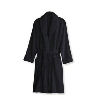Spa and Resort Black Terry Velour Bathrobe 100% Cotton 50l Spa and Resort Black Terry Velour Bathrobe 100% Cotton 50l